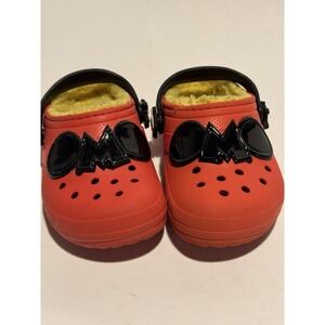 Crocs Disney Mickey Mouse Lined Clogs Toddler C10 Red Yellow